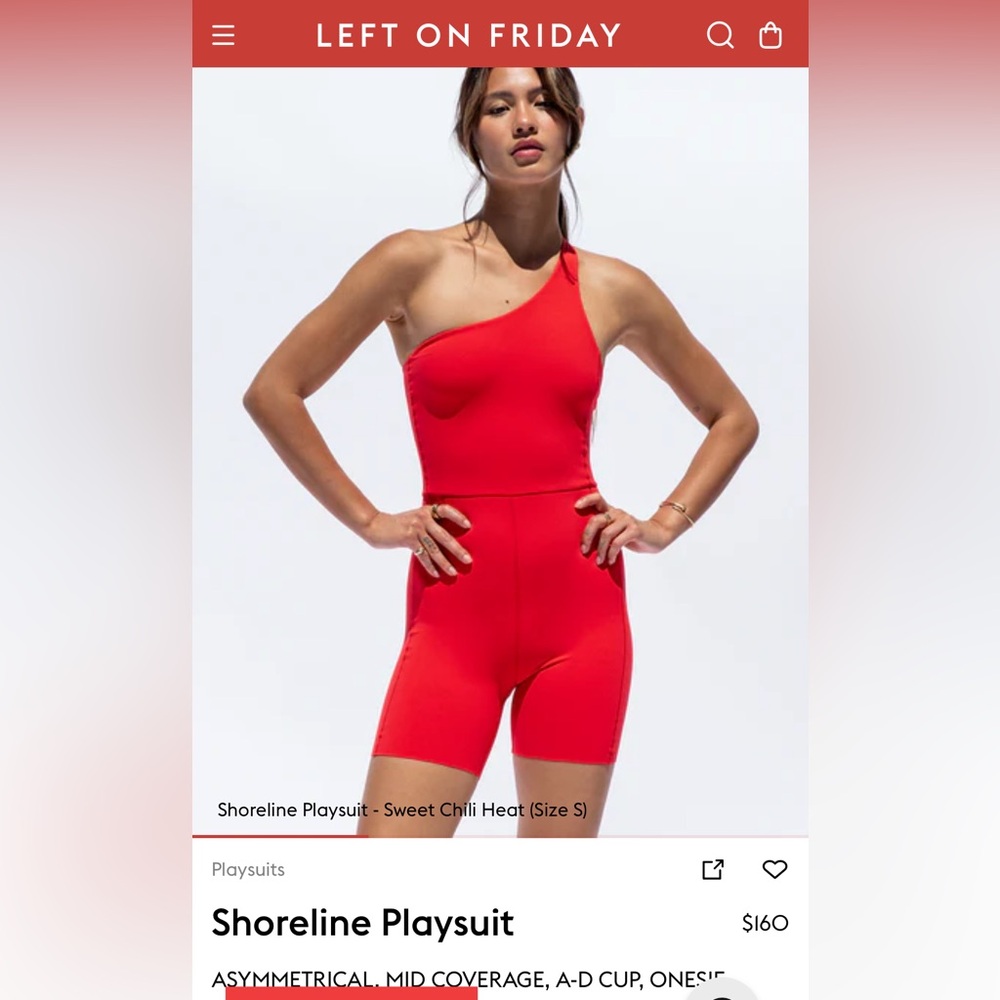 Left on Friday Shoreline Playsuit M